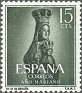 Spain - 1954 - Virgin - 15 CTS - Verde - Characters, Virgin, Maria - Edifil 1133 - Marian Year N. S. Begoña Bilbao - 0